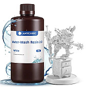 Фотополимерная смола Anycubic Water-Wash Resin+ 2.0 (смываемая водой) White (Белая), 1 кг
