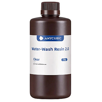 Фотополимерная смола Anycubic Water-Wash Resin+ 2.0 (смываемая водой) Прозрачная, 1 кг