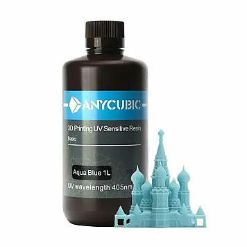 Anycubic Aqua Blue (Бирюзовый) 1л фотополимерная смола 