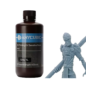 Anycubic Basic Gray (Серая) 1л фотополимерная смола 