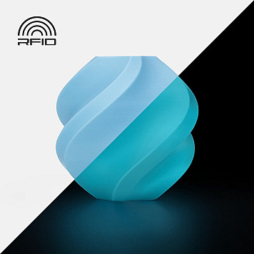 Светящейся пластик Bambu Lab PLA Glow Синий Ø1,75 мм Вес: 1 кг