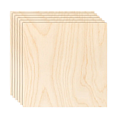 Фанера Bambu Lab Birch Plywood шлифованная, 300*300*3 мм, 6 штук