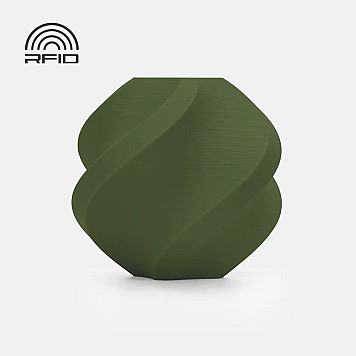 Пластик Bambu Lab PLA Matte Refill без катушки, Dark Green/Зелёный Ø1,75 мм, Вес: 1 кг