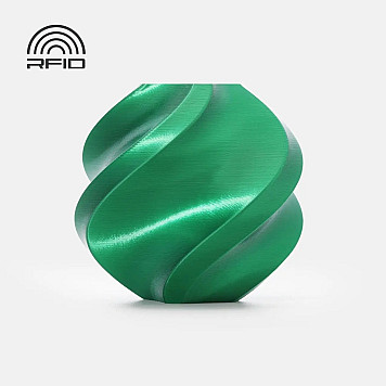 Пластик Bambu Lab PLA Silk Plus, Candy Green/Зелёный Ø1,75 мм, Вес: 1 кг