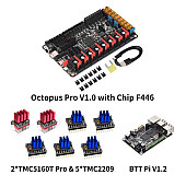Материнская плата Bigtreetech Octopus Pro V1.0 с чипом H446 для 3D принтера Klipper Voron DIY с BTT Pi с драйверами TMC2209*5+TMC5160T Pro*2