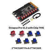 Материнская плата Bigtreetech Octopus Pro V1.0 с чипом H446 для Klipper Voron DIY с драйверами TMC2209*5+TMC5160T Pro*2 без BTT Pi