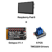 BIGTREETECH Raspberry Pad 5 +【Octopus V1.1】+【TMC2209*8шт】