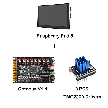 BIGTREETECH Raspberry Pad 5 +【Octopus V1.1】+【TMC2209*8шт】