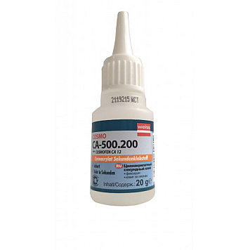 12 Секундный клей цианакрилатный COSMO CA-500.200 / COSMOFEN CA 20 грамм