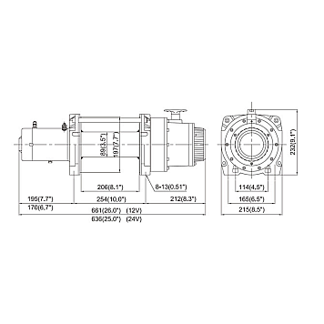 Лебедка автомобильная Come-up DV-15 - 12 вольт - 6804 кг - 15000 lb-1