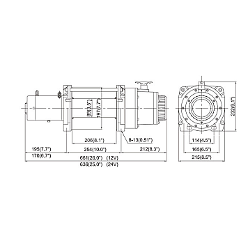 Лебедка автомобильная Come-up DV-15 - 24 вольт - 6804 кг - 15000 lb-1