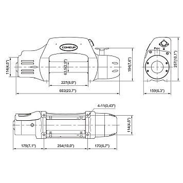 Лебедка автомобильная Come-up Seal DS-9,5rsi - 12 вольт - 4309 кг - 9500 lb-1