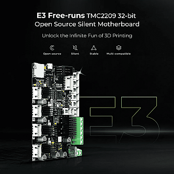 32-Битная бесшумная материнская плата с открытым исходным кодом Creality E3 Free-runs TMC2209-1