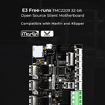 32-Битная бесшумная материнская плата с открытым исходным кодом Creality E3 Free-runs TMC2209-2