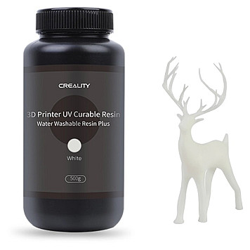 Фотополимерная смола обрабатываемая водой Creality Water Washable Resin Plus 500г, белая