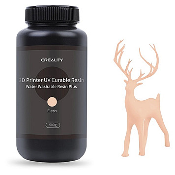 Фотополимерная смола обрабатываемая водой Creality Water Washable Resin Plus 500г, телесная