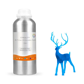 Creality LCD Standard Rigid Resin Plus Transparent Blue (Прозрачная Голубая) 1л фотополимерная смола 