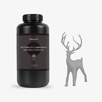 Фотополимерная смола Creality Water Washable LCD Resin Обрабатываемая водой Grey (Серая) 1кг