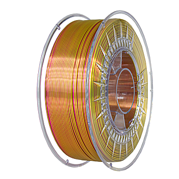 Пластик Devil Design PLA Silk Dual Розовый жемчуг / Золотой Ø1,75мм Вес: 1 кг