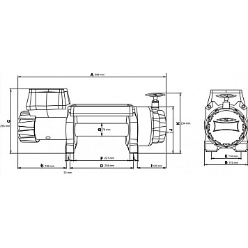 Лебедка автомобильная электрическая Dragon Winch DWH 15000 HD-6