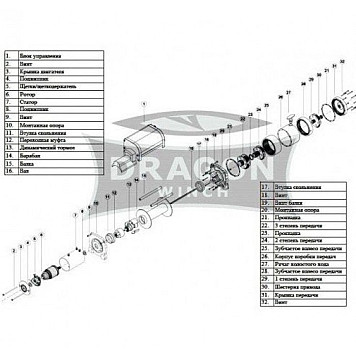 Лебедка автомобильная электрическая Dragon Winch DWM 12000 HDI-4