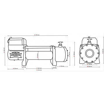Лебедка автомобильная электрическая Dragon Winch DWM 13000 HD-2