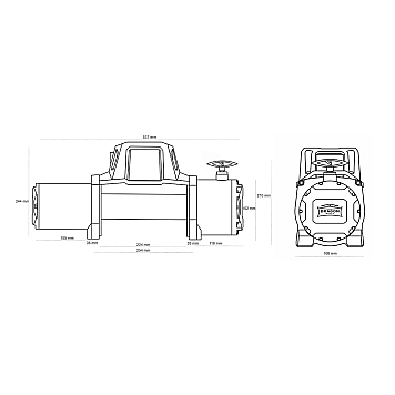 Лебедка автомобильная электрическая Dragon Winch DWM 12000 HD-6