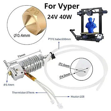 Хотенд EOENKK з радиатором для 3D принтера Vyper, 24V