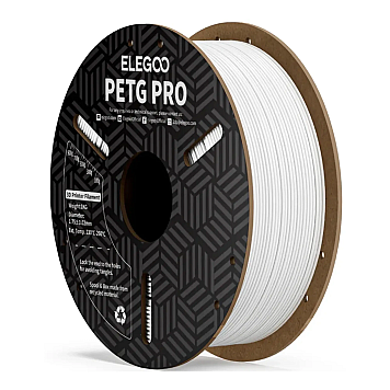 Пластик Elegoo PET-G PRO Filament Белый Ø1,75мм Вес: 1кг