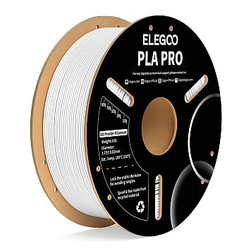 Пластик Elegoo PLA PRO Filament Белый Ø1,75мм Вес: 1кг