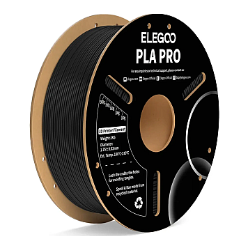 Пластик Elegoo PLA PRO Filament Черный Ø1,75мм Вес: 1кг
