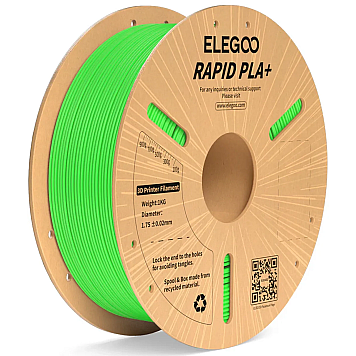 Пластик Elegoo Rapid PLA Plus Filament Зеленый Ø1,75мм Вес: 1кг