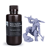 Фотополимерная смола Elegoo Water Washable Resin Обрабатываемая водой Ceramic Grey (Серая) 0.5 кг