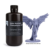 Фотополимерная смола Elegoo Water Washable Resin Обрабатываемая водой Ceramic Grey (Серая) 1 кг