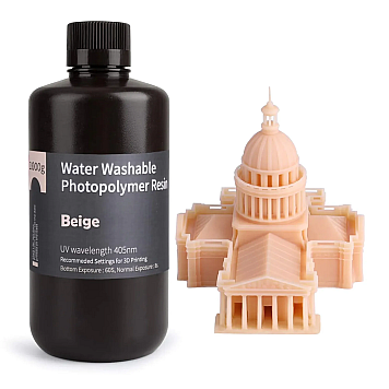 Фотополимерная смола Elegoo Water Washable Resin смывается водой Beige (Бежевая)1кг