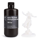 Фотополимерная смола Elegoo Water Washable Resin смывается водой White (Белая)1кг