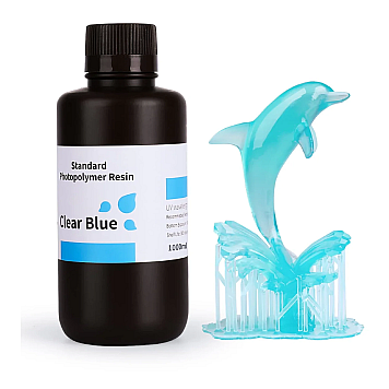 Фотополимерная смола Elegoo Standard Resin Clear Blue (Прозрачная синяя) 1 кг