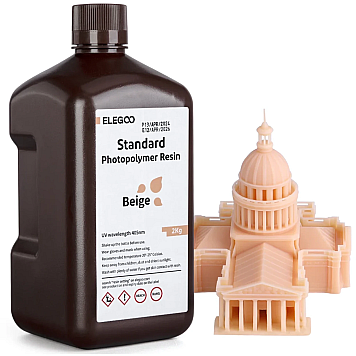 Фотополимерная смола Elegoo Standard Resin Beige (Бежевая) 2 кг