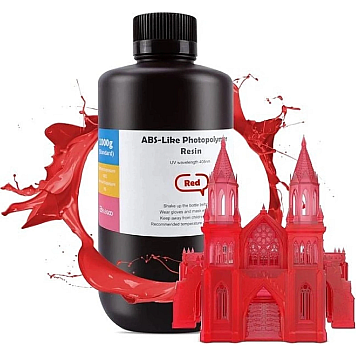 Фотополимерная смола Elegoo ABS-like Clear Red (Прозрачная красная) 1 кг