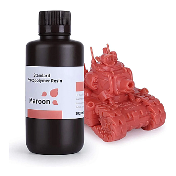 Фотополимерная смола Elegoo Standard Resin Maroon (Бордовая) 1 кг