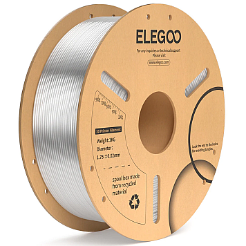 Пластик Elegoo PLA Plus Filament Прозрачный Ø1,75 мм Вес: 1 кг