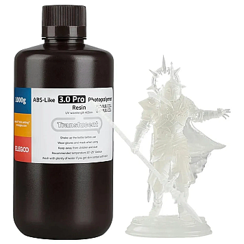 Фотополимерная смола Elegoo ABS-like 3.0 Pro Translucent (Полупрозрачная) 1 кг