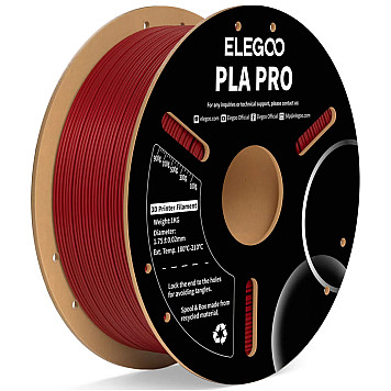 Пластик Elegoo PLA Pro Filament Бургундский красный Ø1,75мм Вес: 1 кг