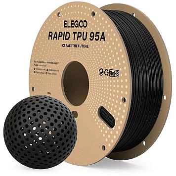 Пластик Elegoo Rapid TPU Filament Черный Ø1,75мм Вес: 1 кг