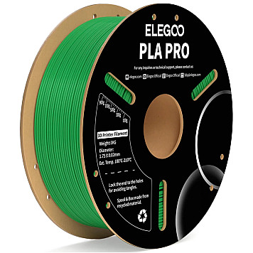Пластик Elegoo PLA Pro Filament Зеленый Ø1,75мм Вес: 1 кг
