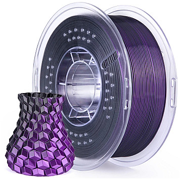 Пластик Elegoo PLA Silk Filament Черно-фиолетовый, шелковый блеск Ø1,75мм Вес: 1 кг