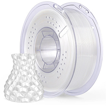 Пластик Elegoo PLA Silk Filament Белый, шелковый блеск Ø1,75мм Вес: 1 кг