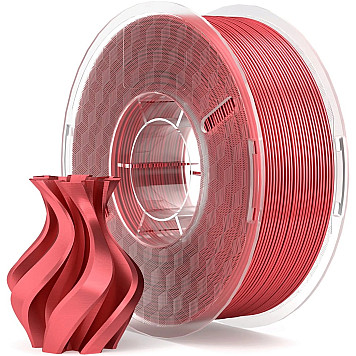 Пластик Elegoo PLA Silk Filament Красный, шелковый блеск Ø1,75мм Вес: 1 кг