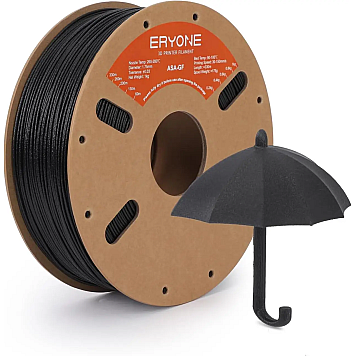 Пластик Eryone ASA-GF Fiber glass black Черный Ø1,75мм Вес: 1 кг