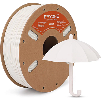 Пластик Eryone ASA-GF Fiber glass white Белый Ø1,75мм Вес: 1 кг